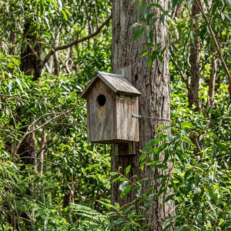 Animal nesting box installed as a humane alternative to a Mill Park roof cavity