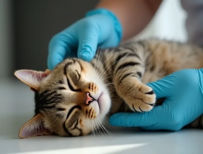 Specialist carefully handling a deceased cat with dignity in Mill Park